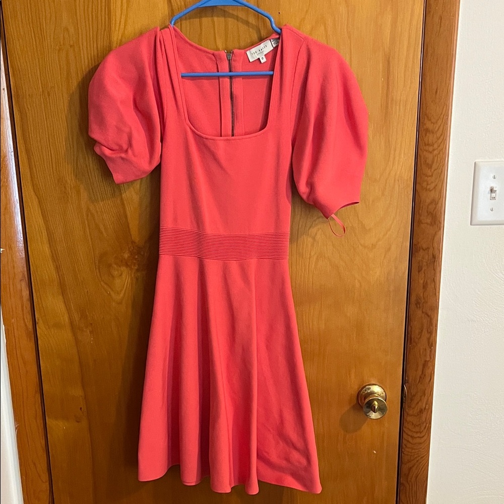 Red Puff Sleeve Dress